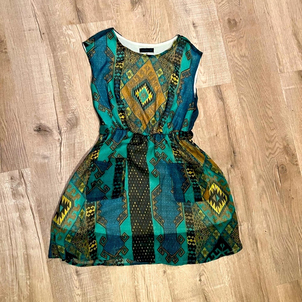 Southwestern print dress. Size small